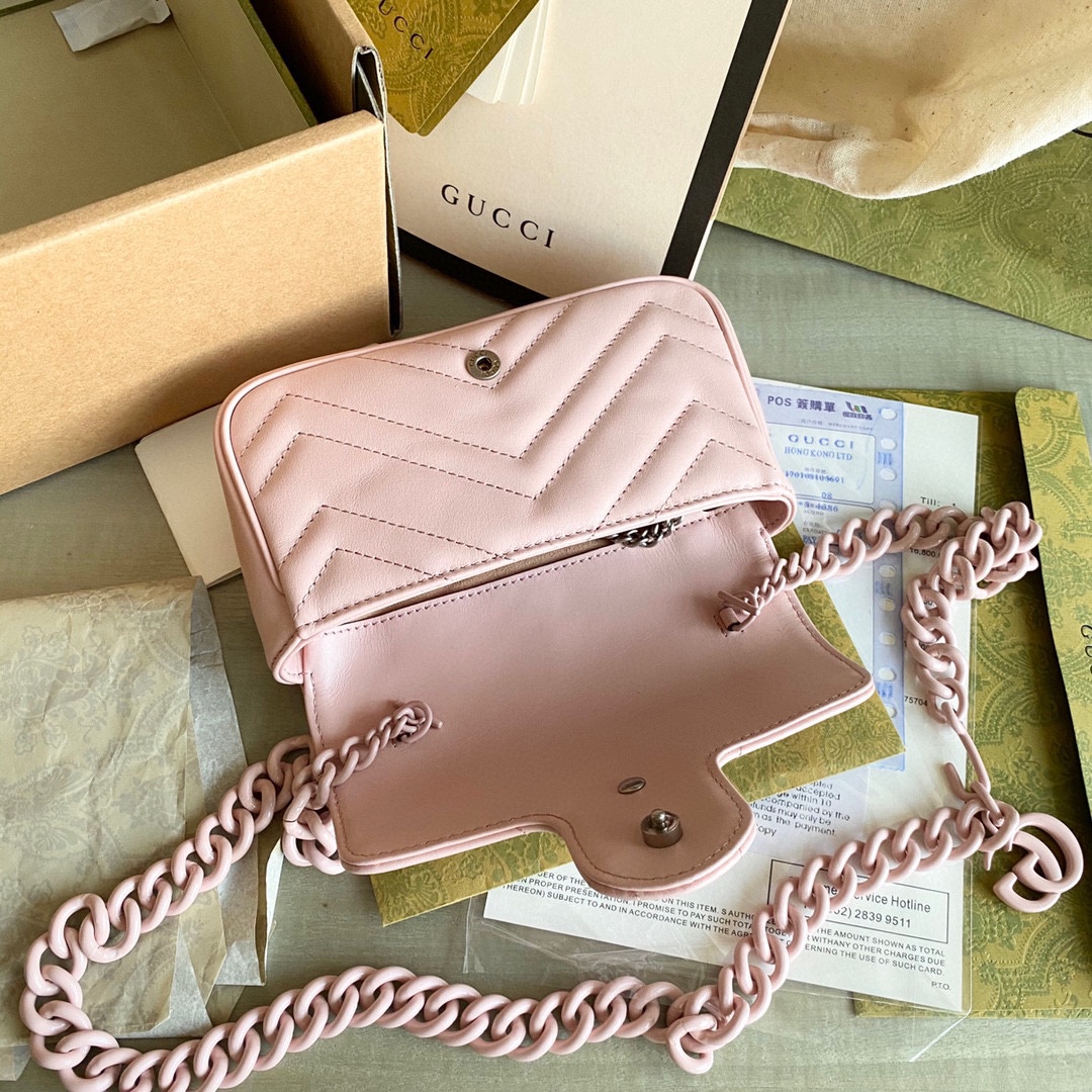 GG Marmont belt bag Light Pink 699757 - 16.5 x 10 x 4.5cm