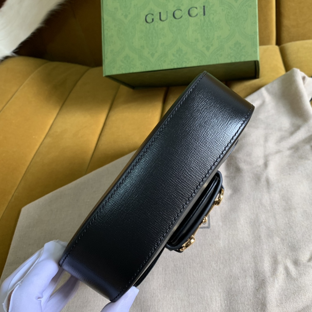 Gvc*1 horsebit 1955 mini bag black ‎658574 - 20.5x14.5x5cm