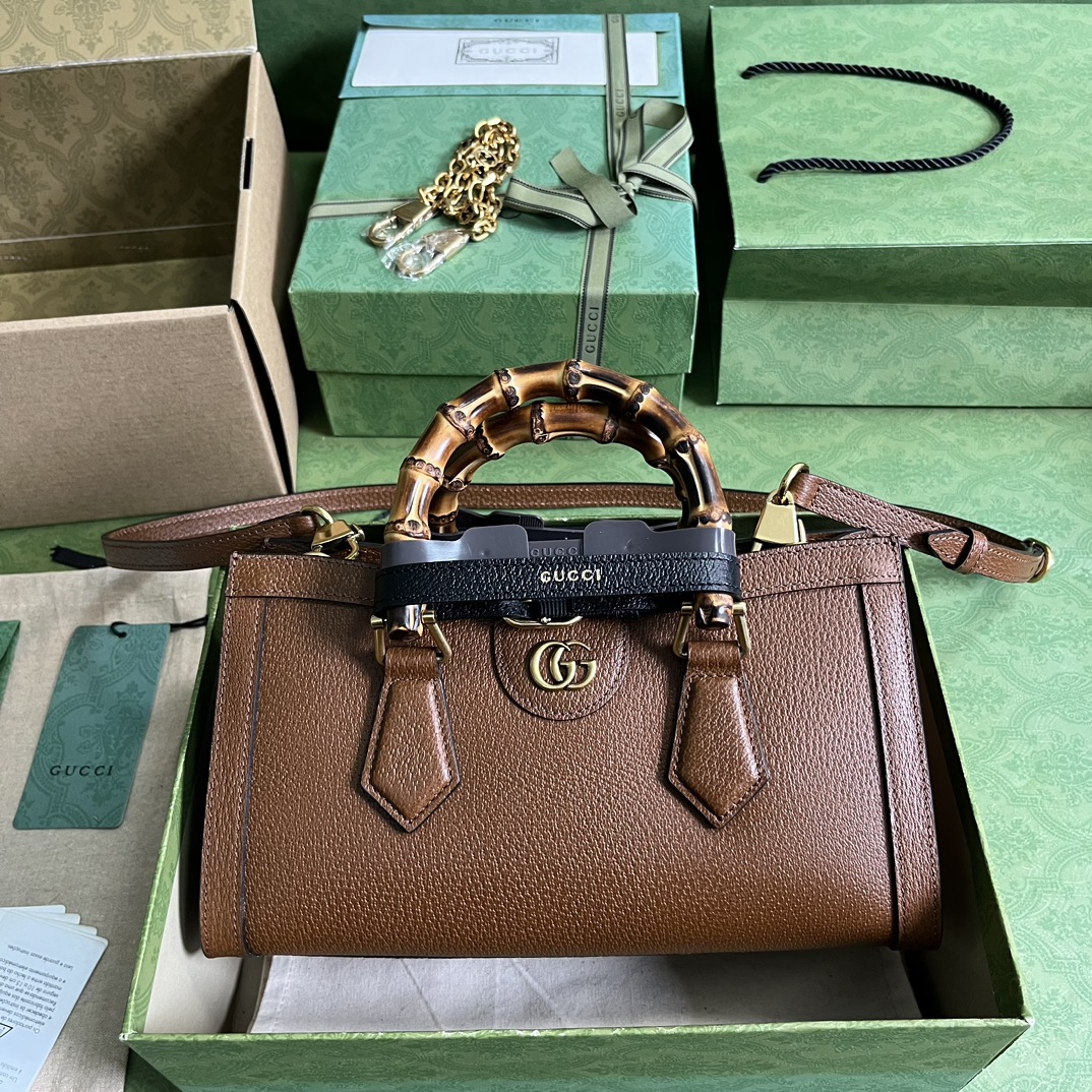 Gvc*1 diana small shoulder bag brown ‎735153 - 27 x 15.5 x 11cm