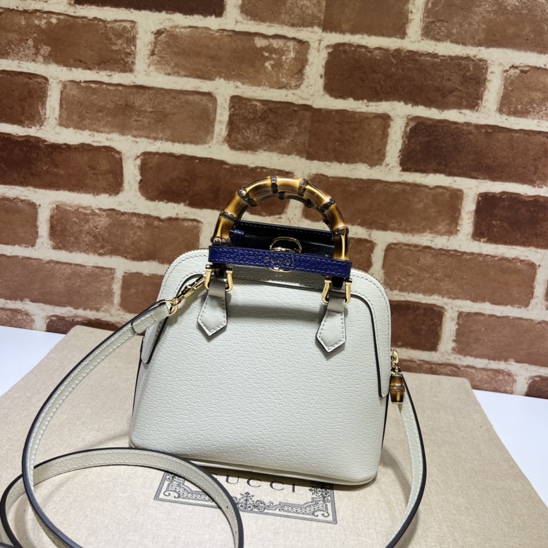 Gvc*1 diana mini tote bag  white 715775  - 20 x 16x 8.5cm