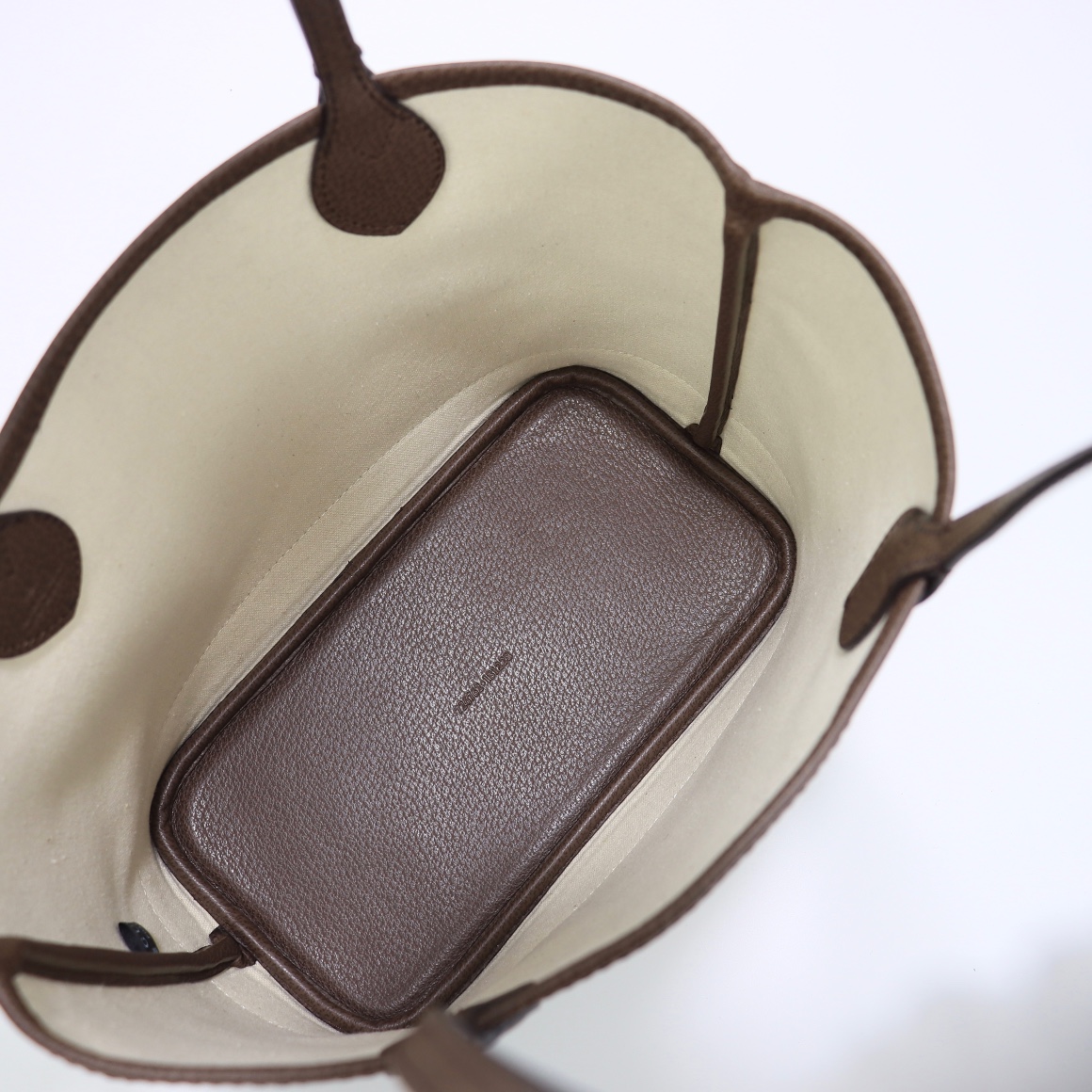 Gvc*1 ophidia small tote bag brown leather 726762 - 25 x 22 x 12cm