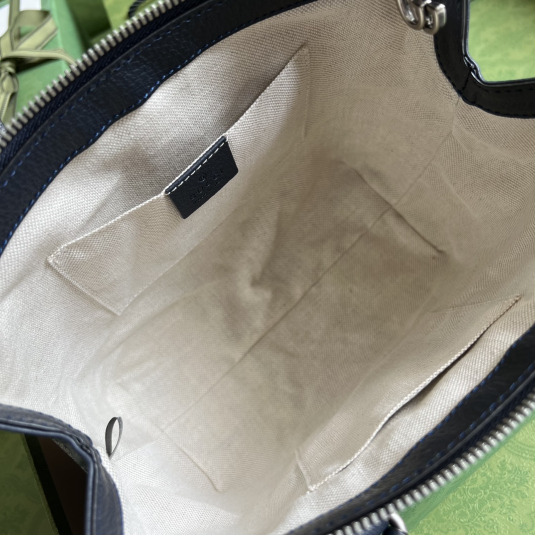 Gvc*1 ophidia small gg tote bag black leather 547551 - 25 x 22 x 12cm