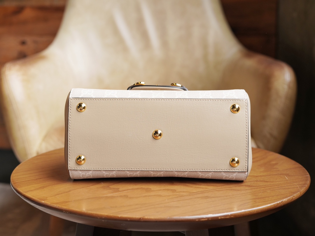 Gvc*1 horsebit 1955 small bag white beige 703848 - 22x16x10.5cm