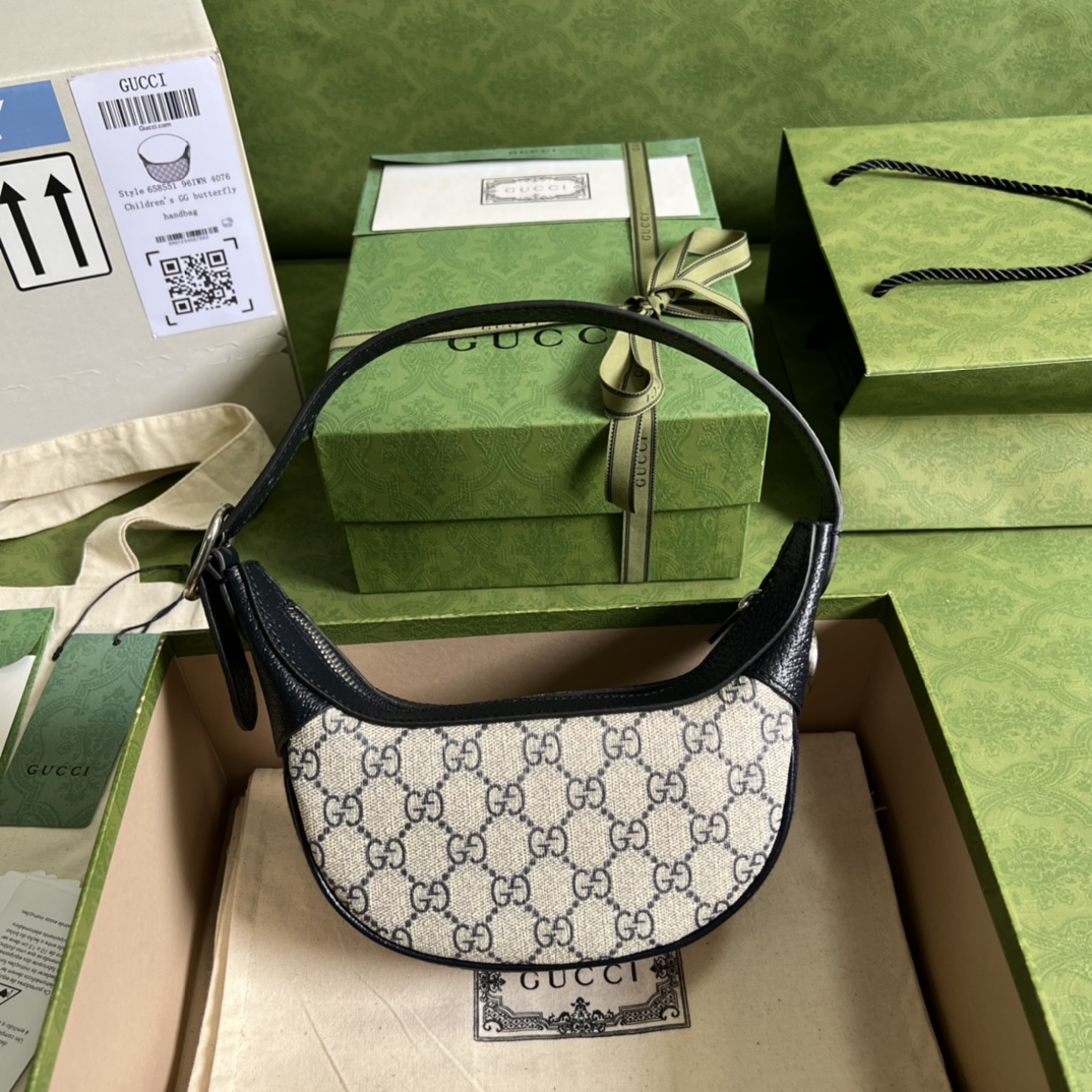 Gvc*1 ophidia gg mini bag black leather 658551  - 20x 15x5cm