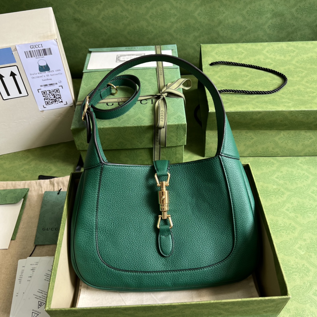 Gvc*1 jackie 1961 small natural grain bag green 636709- 27.5 x 19 x 4cm
