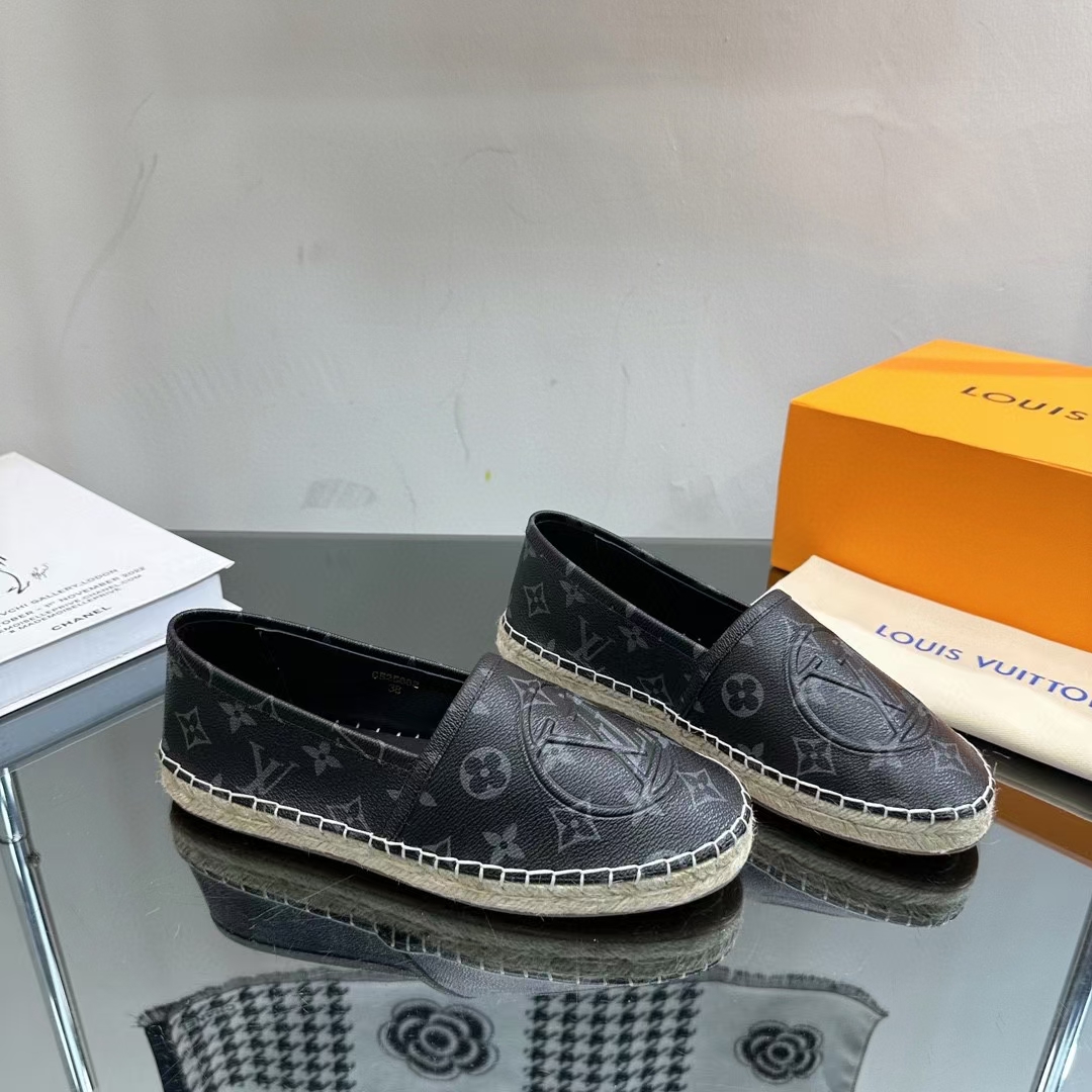 LV flat black shoes 35-42